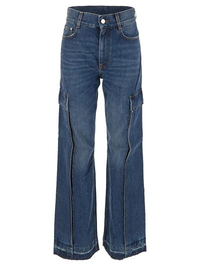 Shop Stella Mccartney Vintage Cargo Jeans In Blue