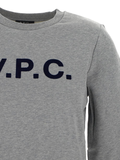Shop Apc Vlva Sweatshirt In Grey