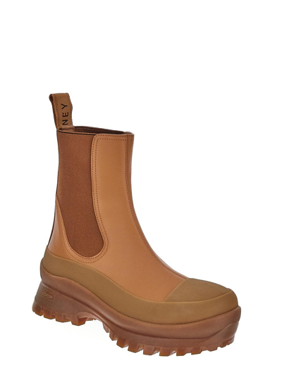 Shop Stella Mccartney Trace Chelsea Boots In Brown