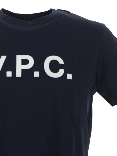 Shop Apc Vpc T-shirt Color In Blue