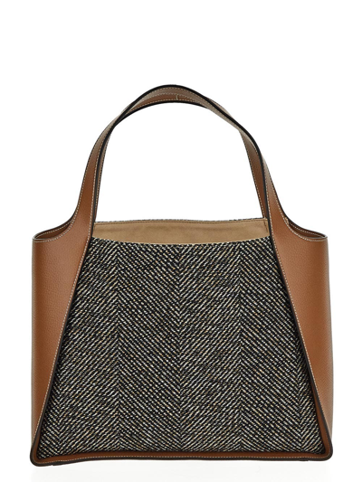 Shop Stella Mccartney Logo Tote Bag In Brown