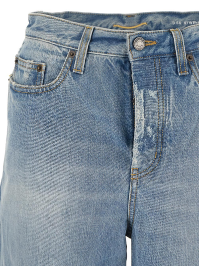 Shop Saint Laurent Wide-leg Jeans In Blue