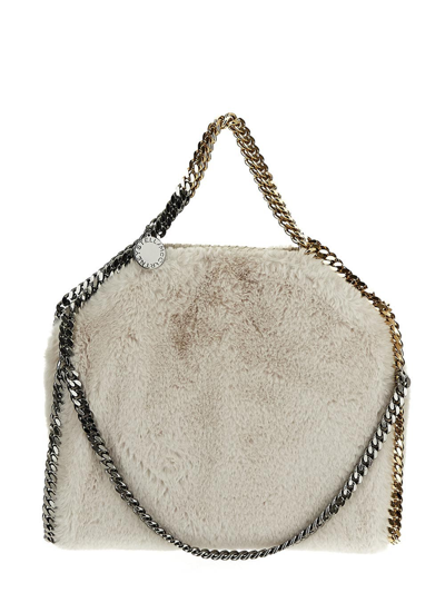 Shop Stella Mccartney Falabella Faux-fur Tote Bag In Ivory