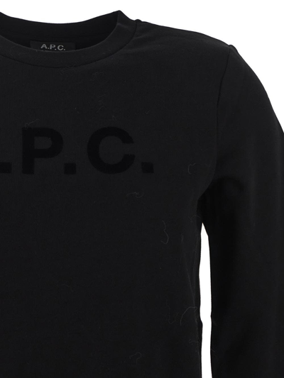 Shop Apc Vlva Sweatshirt In Black