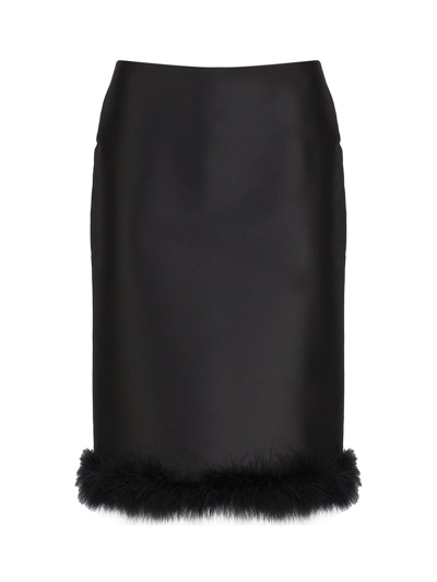 Shop Sportmax Zip Detailed High Waist Skirt In Black
