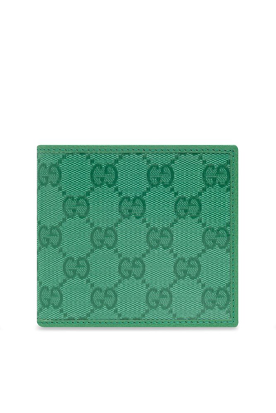 Shop Gucci Monogrammed Folding Wallet In Green