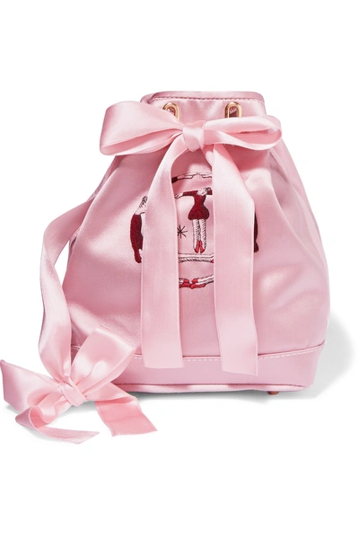 Olympia Le-tan Embroidered Satin And Ribbon Shoulder Bag