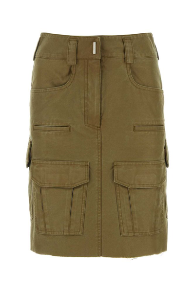 Shop Givenchy Multipocket Cargo Skirt In Green
