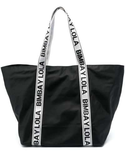 Shop Bimba Y Lola Maxi Shopper Tote Bag In Black