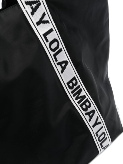 Bimba y Lola logo-strap tote bag - Black, £123.00