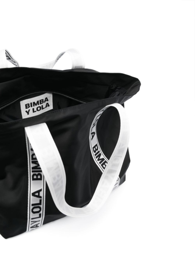 Bimba y Lola logo-strap tote bag - Black, £123.00