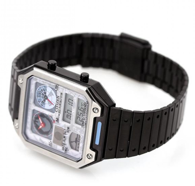 Pre-owned Citizen Millennium Falcon Star Wars Analog Digital White Dial Watch Jg2146-53h