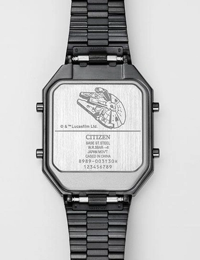 Pre-owned Citizen Millennium Falcon Star Wars Analog Digital White Dial Watch Jg2146-53h