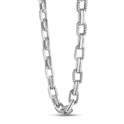 Pre-owned Phillip Gavriel Sterling Silver 18" Mens Italian Cable Link Chain Necklace 7mm