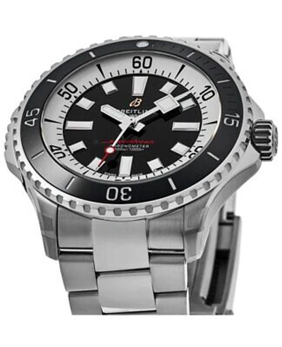 Pre-owned Breitling Superocean Automatic 46 Black Dial Steel Men's Watch A17378211b1a1