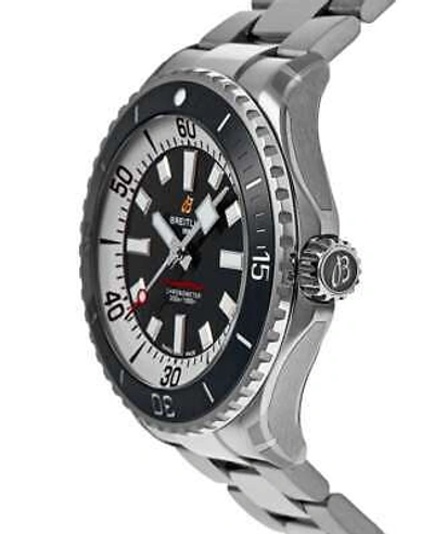 Pre-owned Breitling Superocean Automatic 46 Black Dial Steel Men's Watch A17378211b1a1
