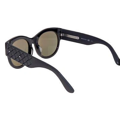 Pre-owned Bottega Veneta Intrecciato Leather Bv0057sk 001 Black Sunglasses