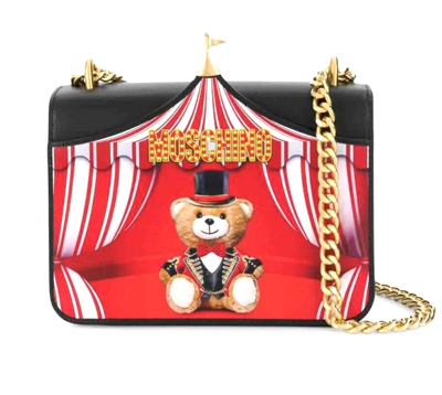 Pre-owned Moschino Couture Jeremy Scott Circus Bear Crossbody Shoulder Bag W/tags In Black/mutlicolor