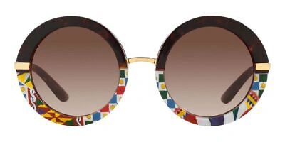 Pre-owned Dolce & Gabbana Dg 4393 Havana Handcart/brown Shaded 52/23/140 Women Sunglasses