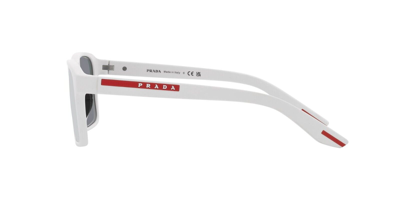 Pre-owned Prada Linea Rossa Sps 05ys Rubber White/silver Mirrored (twk-40a) Sunglasses