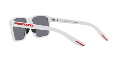 Pre-owned Prada Linea Rossa Sps 05ys Rubber White/silver Mirrored (twk-40a) Sunglasses