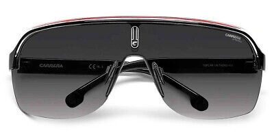 Pre-owned Carrera Topcar 1/n Sunglasses Black White Red Gray Shaded 99 100% Authentic