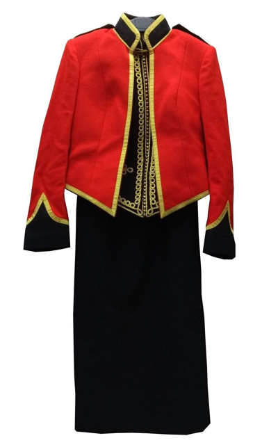 Pre-owned 100% Ladies Mess Dress Red Coat And Skirt Lieutenant British Army Dress Coat