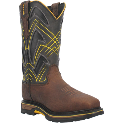 Pre-owned Dan Post Men's Cyclone Waterproof Composite Toe Metatarsal Guard Boot Dp59436 In Brown