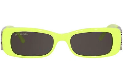 Pre-owned Balenciaga Bb0096s 008 Sunglasses Women's Yellow/silver/grey Lenses 51-mm In Gray