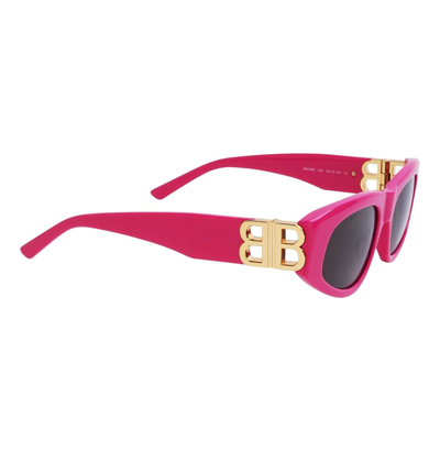Pre-owned Balenciaga Dynasty 0095 Fuchsia Pink 006 Fashion Bb Logo Sunglasses Bb0095s In Gray