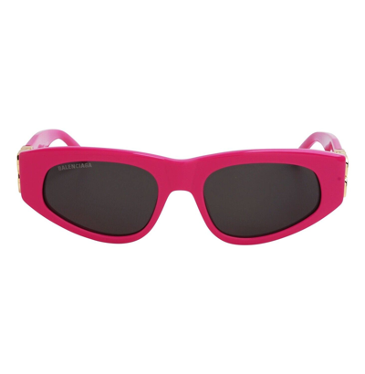 Pre-owned Balenciaga Dynasty 0095 Fuchsia Pink 006 Fashion Bb Logo Sunglasses Bb0095s In Gray