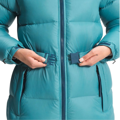 Pre-owned The North Face Womens  Nuptse Belt Mid 700-down Jacket Hooded-blue