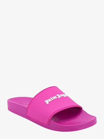 Shop Palm Angels Man Slide Man Pink Sandals