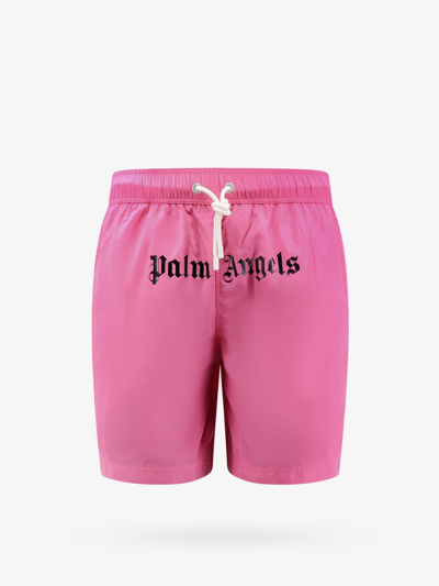 Shop Palm Angels Man Swim Truk Man Pink Swimwear