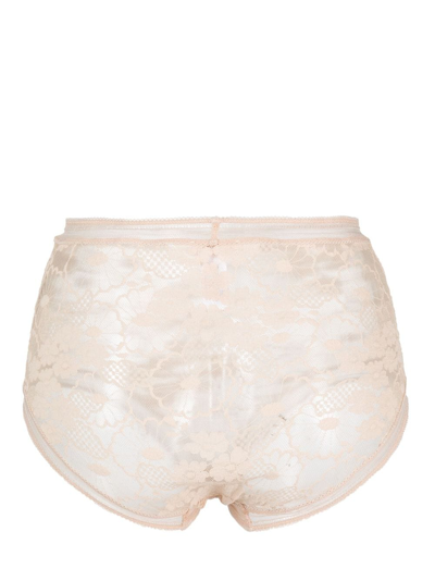 Eres Acacia High-waisted Lace Briefs In Neutrals