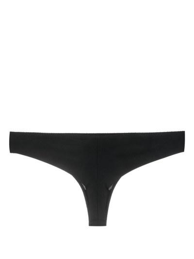 Eres Roller Low-rise Thong In Black