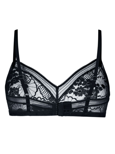 Eres Royal Triangle Lace Bra In Blue