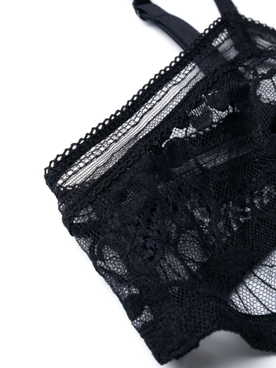 Eres Royal Triangle Lace Bra In Blue