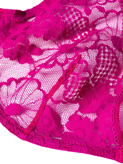 Eres Millefleurs Triangle Lace Bra In Purple