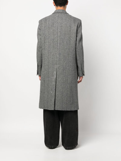 Shop Andersson Bell Moriens Double-breasted Coat In Grey