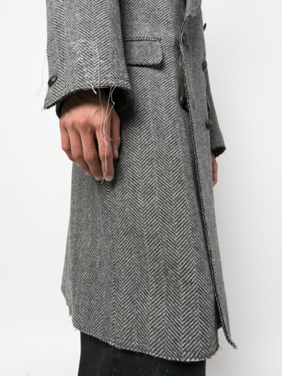 Shop Andersson Bell Moriens Double-breasted Coat In Grey