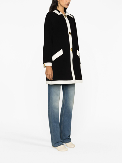 Shop Moschino Single-breasted Coat In Black