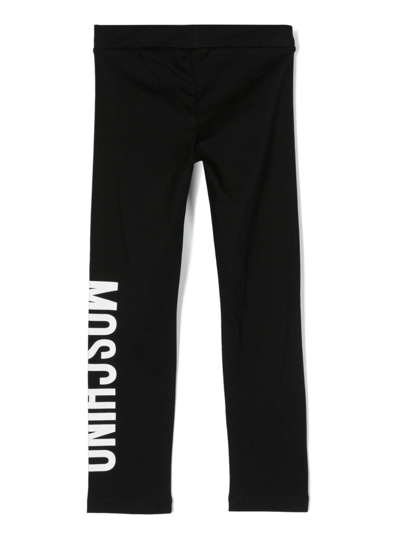 Shop Moschino Logo-print Track Pants In Black