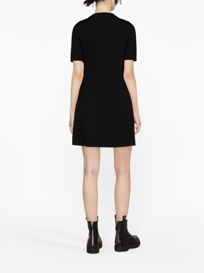 Moschino Logo-print T-shirt Dress In Black