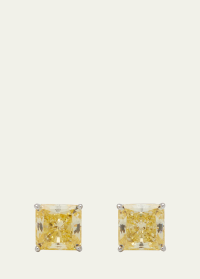 Shop Fantasia By Deserio 5.0 Tcw Canary Cubic Zirconia Stud Earrings In Yellow