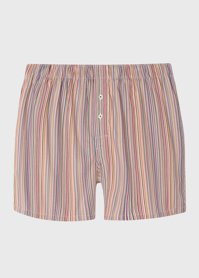 Shop Paul Smith Men's Striped Boxer Shorts In Multicolor