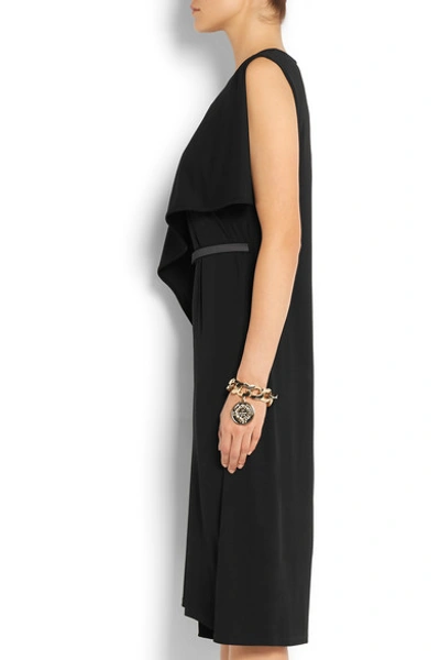 Shop Givenchy Belted Draped Dress In Stretch-crepe