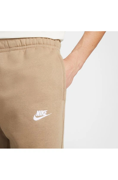 Shop Nike Sportswear Club Pocket Fleece Joggers In Khaki/ Khaki/ White