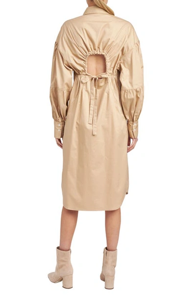 Shop En Saison Sandrine Long Sleeve Cotton Shift Dress
