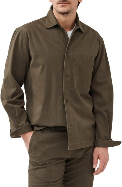 Shop Rodd & Gunn Danseys Pass Stretch Button-up Shirt Jacket In Forest
